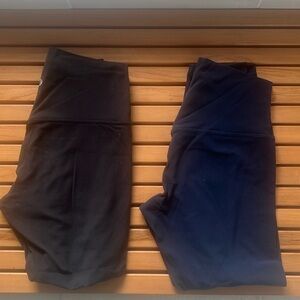 EUC Lululemon align leggings in navy and black (bundle)